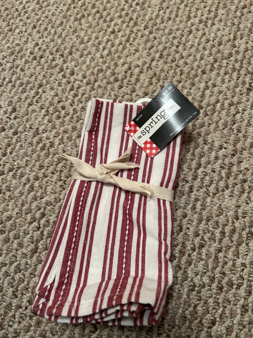 Striped Red and White Kitchen Towel - The Spring Collection